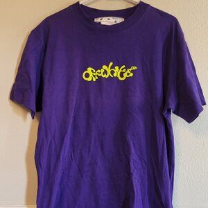 Off-White Purple Graffiti Logo "Exactly the Opposite" T-Shirt LG Seasonal